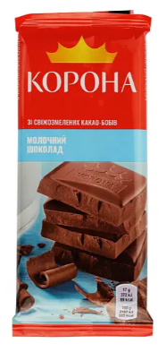 Шоколад молочний Корона без добавок 85 г